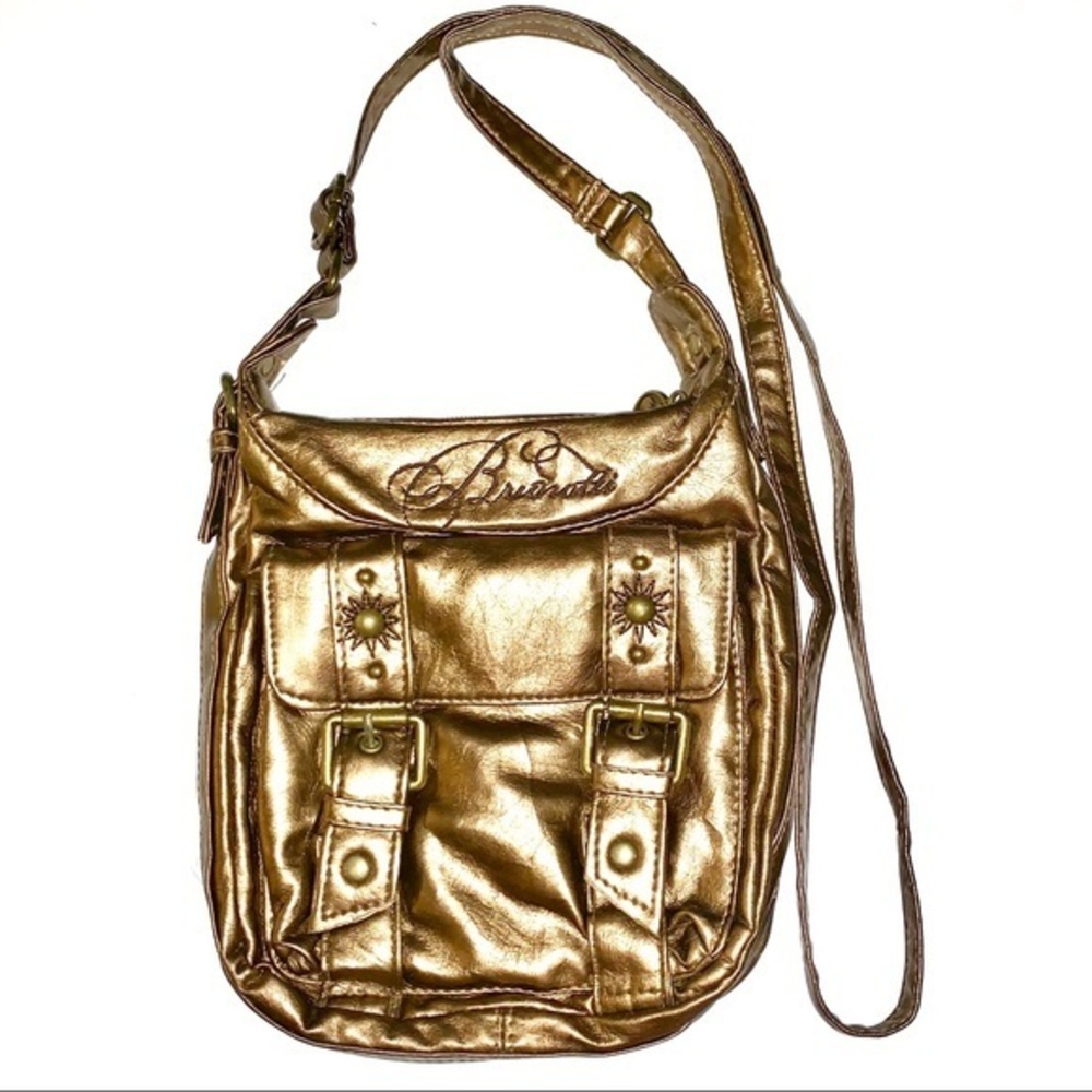 ⏰Brunotti S gold crossbody bag w antique bass he